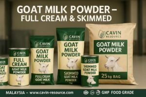 Cavin Resource full range of goat milk powder packaging